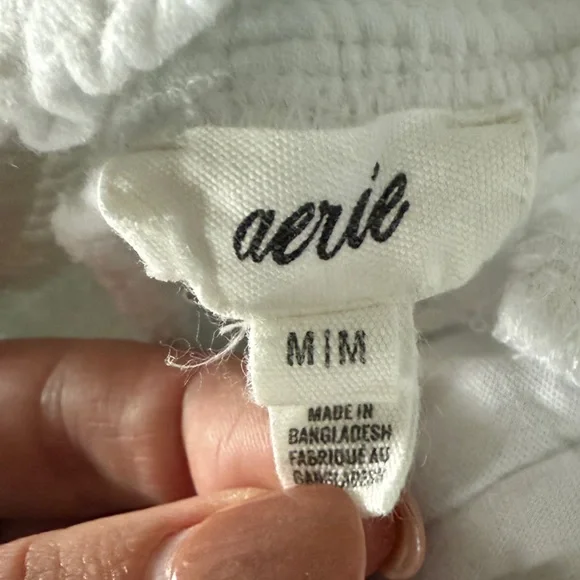 Aerie White Gauzy Shorts - Picture 3 of 3